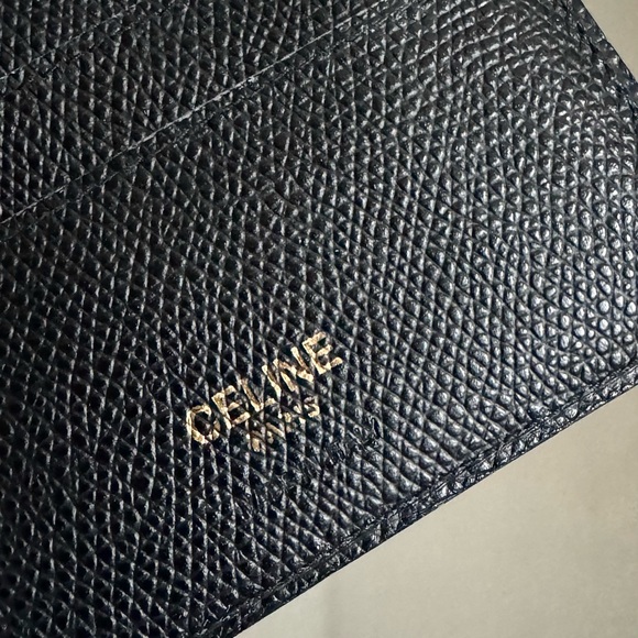 Celine Black Bifold With Gold Clasp Red Interior Wallet - Picture 6 of 11